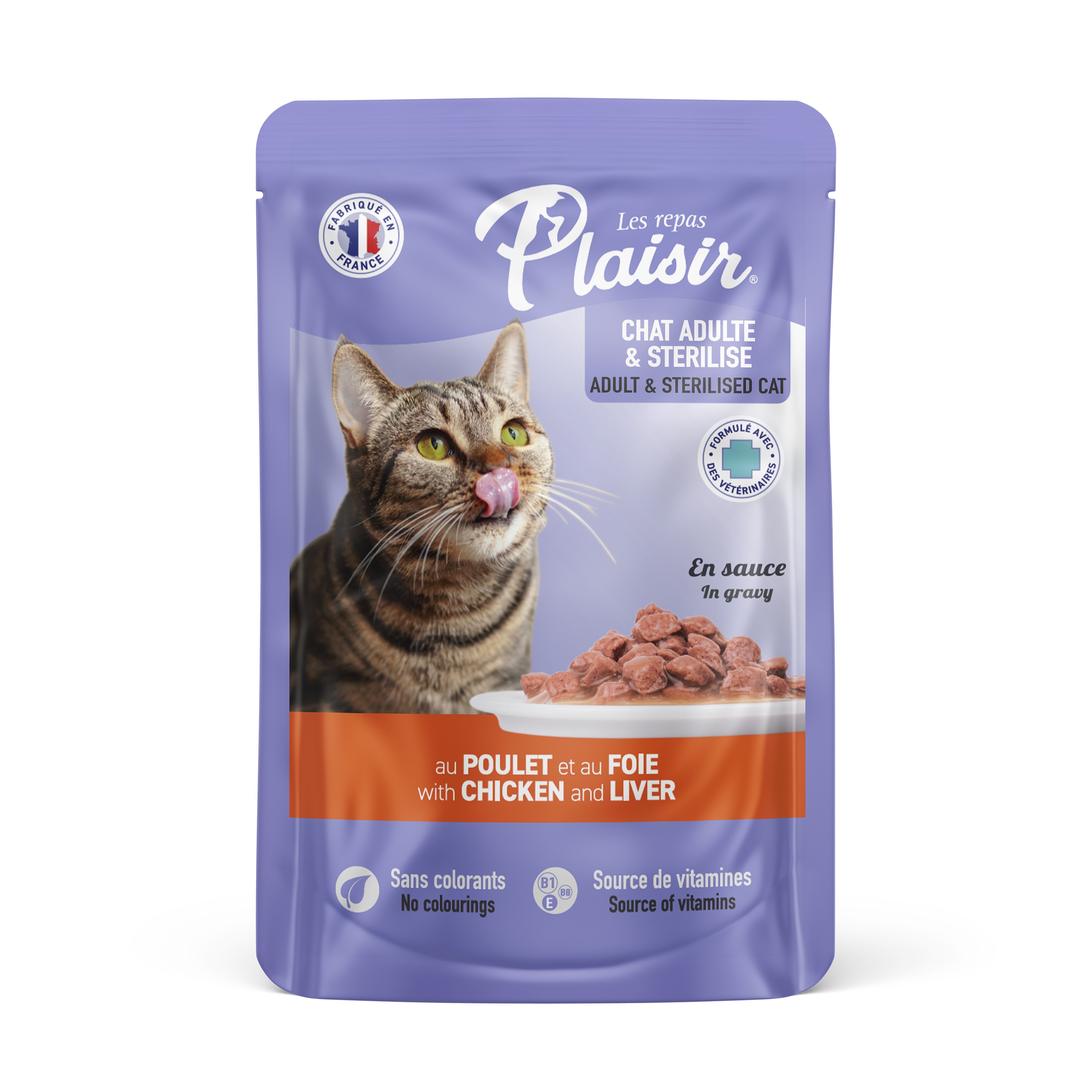 Plaisir Tavuklu ve Ciğerli Pouch Mama 100gr